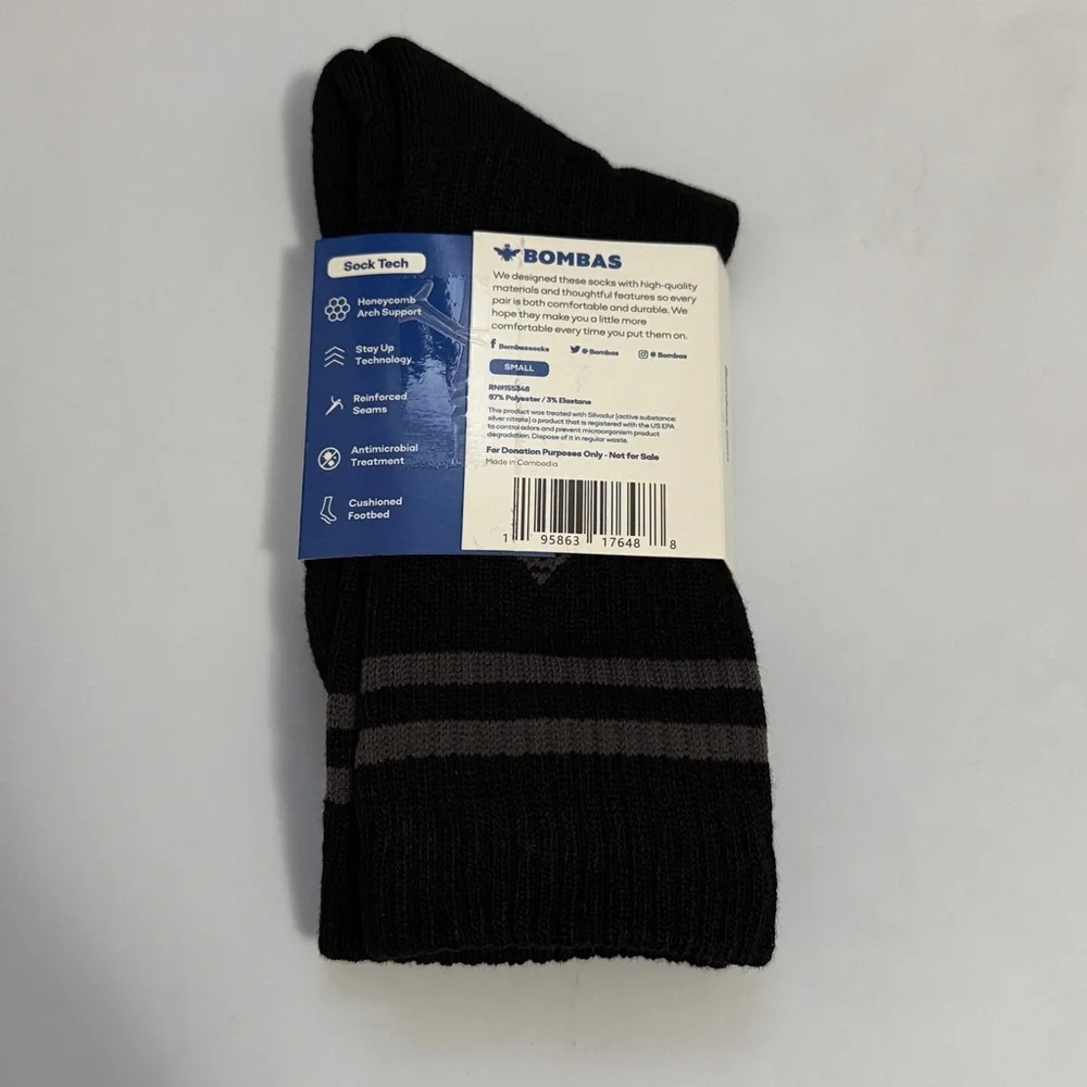Bombas Small Black Casual Socks